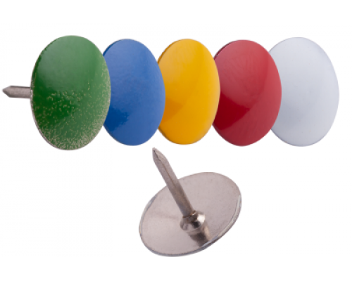 Кнопки кольорові, JOBMAX, 50 шт. в карт.коробці