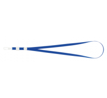 Шнурок з карабіном для бейджа-ідентифікатора, 460х10 мм, синій