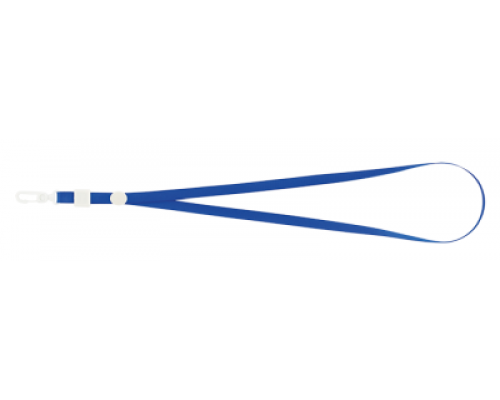 Шнурок з карабіном для бейджа-ідентифікатора, 460х10 мм, синій