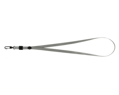 Шнурок з карабіном для бейджа-ідентифікатора, 460х10 мм, сірий