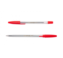 Ручка кулькова CLASSIC (тип "корвіна"), 0.7 мм, пласт.корпус, черв.і чорнила