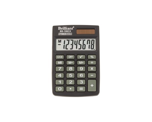 Калькулятор кишеньковий BS-100CX  8р., 1-пит