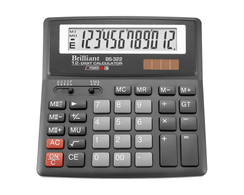 Калькулятор Brilliant BS-322, 12 розрядів