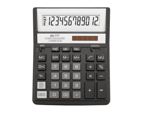 Калькулятор Brilliant BS-777ВК, 12 розрядів, чорний