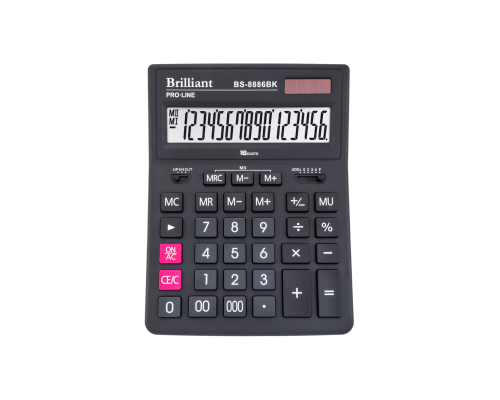 Калькулятор BS-8886BK 16р., 2-живл.