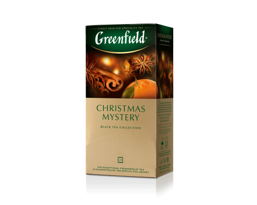 Чай черный 1.5г*25*10, пакет, Christmas Mystery, GREENFIELD