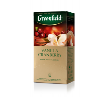 Чай чорний 1.5г*25*10, пакет, "Vanilla Cranberry", GREENFIELD