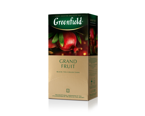 Чай черный 1.5г*25*10, пакет, Grand Fruit, GREENFIELD