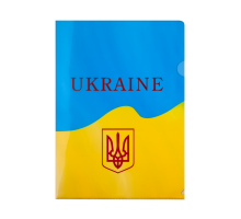 Папка-кутик, А4, UKRAINE, ARABESKI, жовта