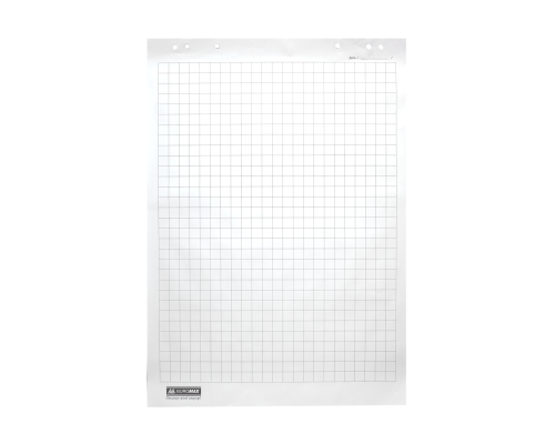 Блок паперу для фліпчартів, 64х90 см, клітинка, 10 арк., офсет 70 г/м2, карт.коробка