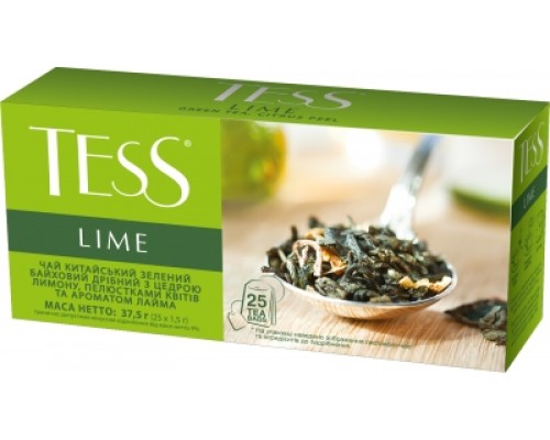 Чай зелений LIME, 1.5г х 25,  Tess, пакет