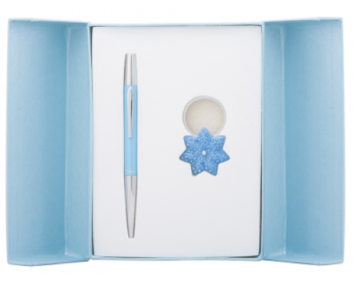 Набір подарунковий Star: ручка кулькова + брелок, синій