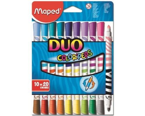 Фломастеры COLOR PEPS DUO, 20 цв.