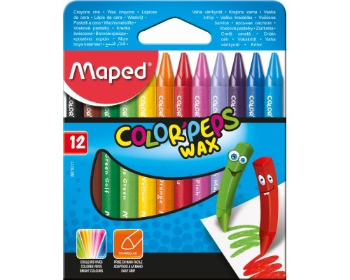 Мелки восковые COLOR PEPS Wax Crayons, 12 цв.