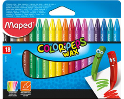 Мелки восковые COLOR PEPS Wax Crayons, 18 цв.