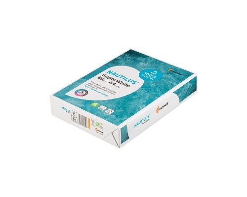 Папір NAUTILUS SUPER WHITE, А4, клас A, 80г/м2, 500 арк