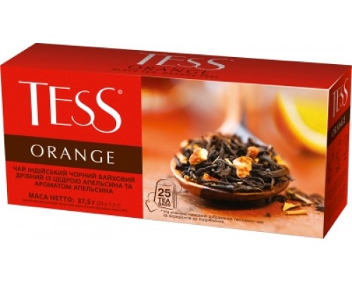 Чай черный ORANGE,1,8г х 25,  Tess, пакет