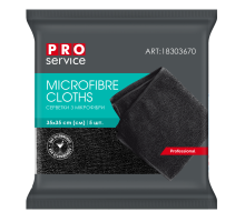 Серветки з мікрофібри, універсальні, BAR AREA, 5 шт, чорні (16шт/ящ) PRO SERVICE