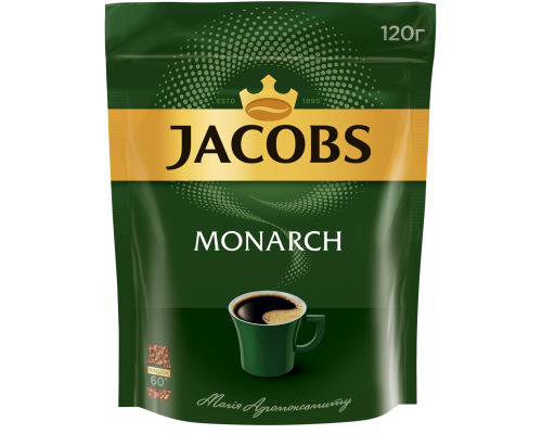 Кофе растворимый Jacobs Monarch, 120г , пакет