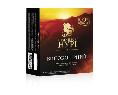 Чай чорний 2г*100 пакет, "Високогірний", ПРИНЦЕСА НУРІ