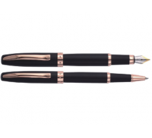 Комплект ручок (перо+ролер) в подарунковому футлярі  L, чорний