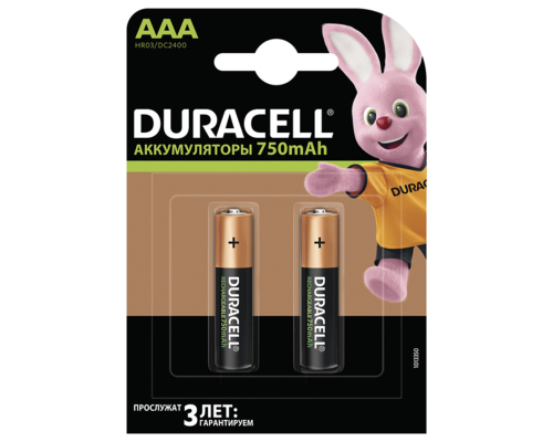 Акумулятор AAA Duracell 750 mAh 2шт/упак