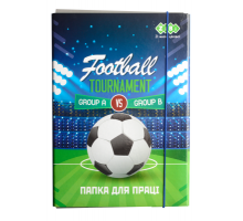 Папка для праці FOOTBALL, картонна, на гумках А4+ (300х212х28мм), KIDS Line