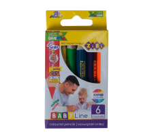 Кольорові олівці  mini JUMBO, 6 кольорів, BABY Line