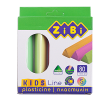 Пластилін 5 кольорів, неон, 80 г, KIDS Line