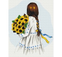 Картина за номерами "Квіти України", 40*50, KIDS Line