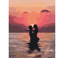 Картина за номерами "Закохані на заході сонця", 40*50, KIDS Line