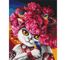 Картина за номерами "Квітуча кіця", 40*50, KIDS Line