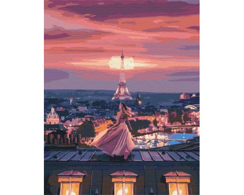 Картина за номерами "Фантастичний вечір у Парижі", 40*50, KIDS Line