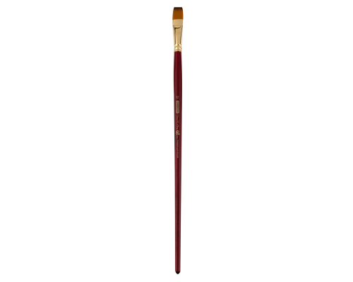 Кисть синтетика, Cherry 6971, плоская, № 12, длинная ручка, ART Line
