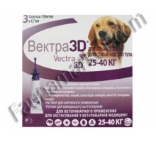 Вектра-3D 25,1-40,00 кг краплі зовн. п/параз.3шт/уп Сева