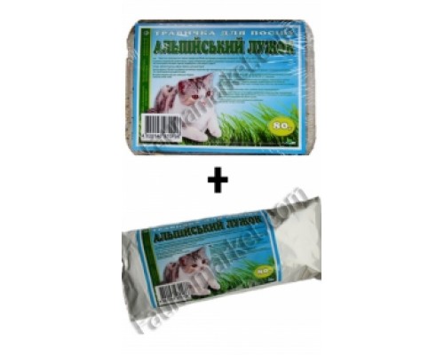 Травка д/кот. Альпийская лужайка(пласт.уп) 80гр 10шт+5шт 80гр (эконом.уп) -20% АКЦИЯ