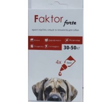 Краплі Faktor forte д/собак 6мл 30-50кг від бліх, кліщів, гельм.(4шт/уп)