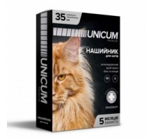 Ошейник UNICUM premium д/кош. 35см п/ блох и клещей